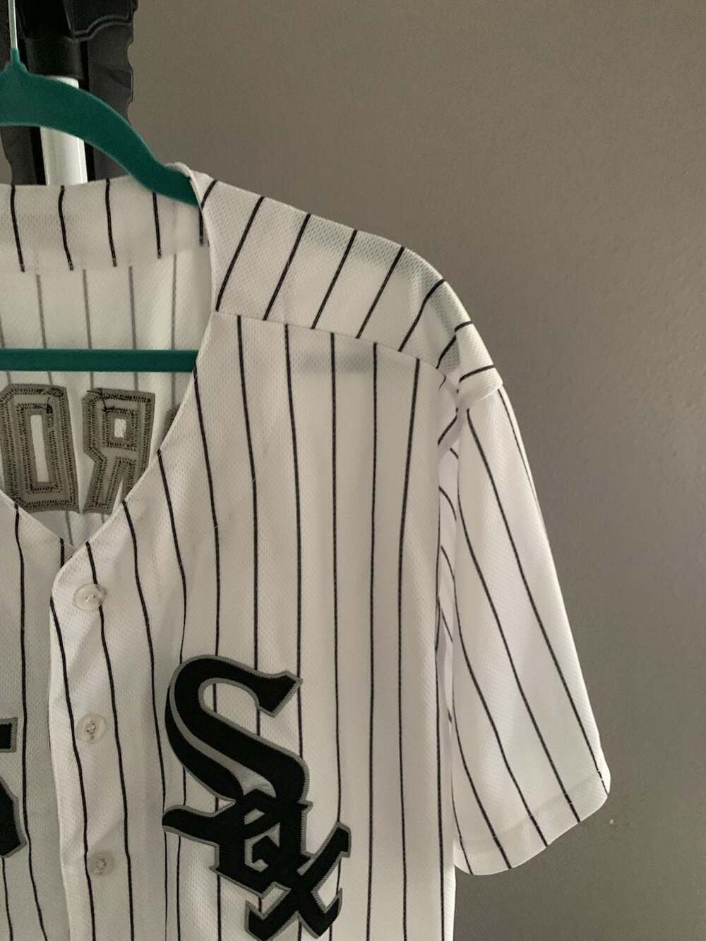 Majestic Chicago White Sox #45 Michael Jordan Pinstripe Baseball Jersey - Picture 5 of 8